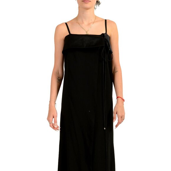 Gianfranco Ferre Women's Black Wrapped Dress US L IT 44 - Picture 1 of 4